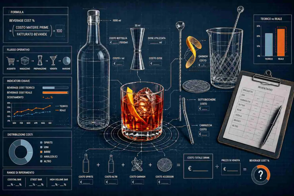 Beverage cost: cos'è, come si calcola e cosa fare quando è fuori controllo
