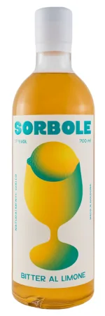 Una bottiglia di Sorbole, bitter al limone