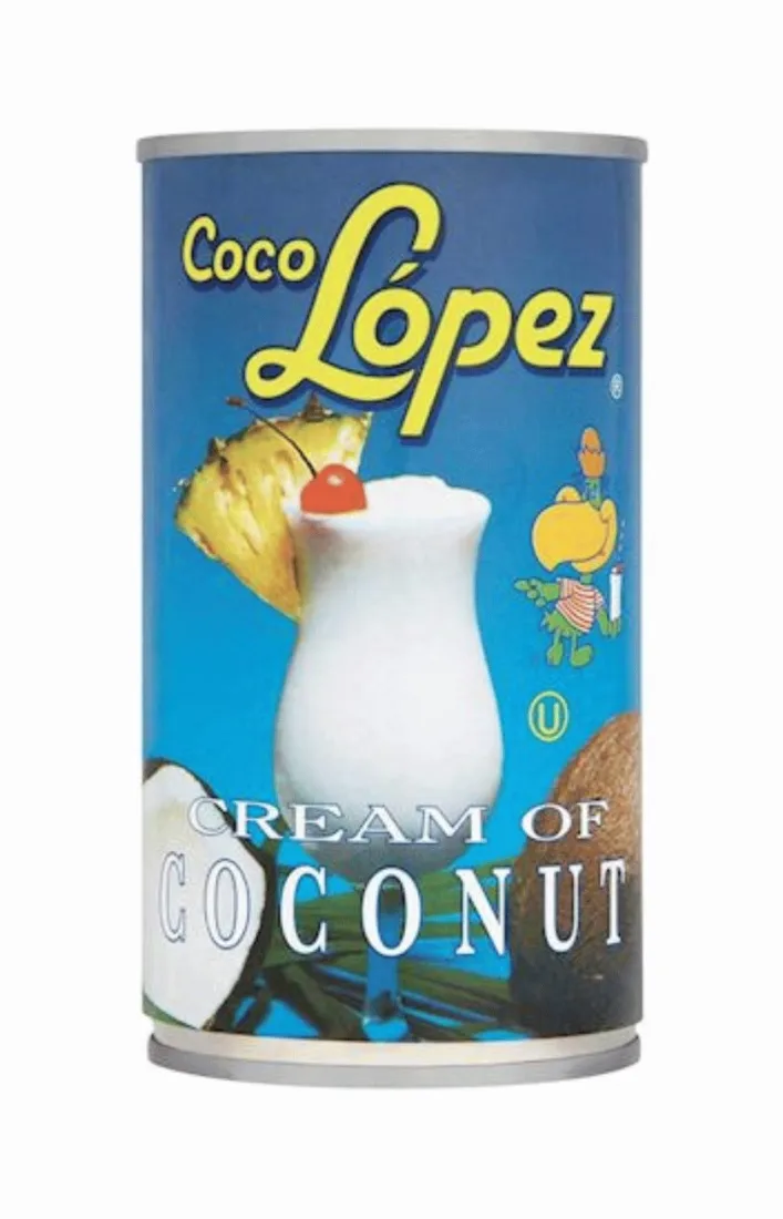 Una lattina di crema di cocco Coco Lopez