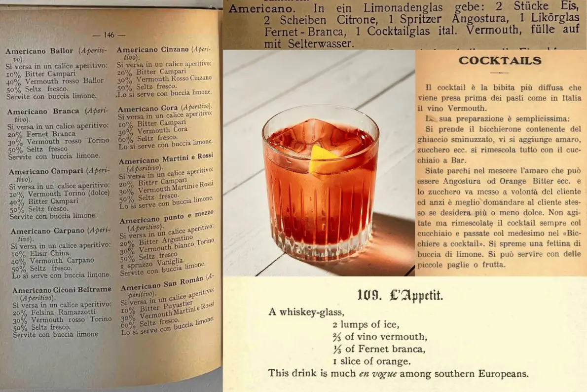 La storia dell'Americano, il primo cocktail italiano