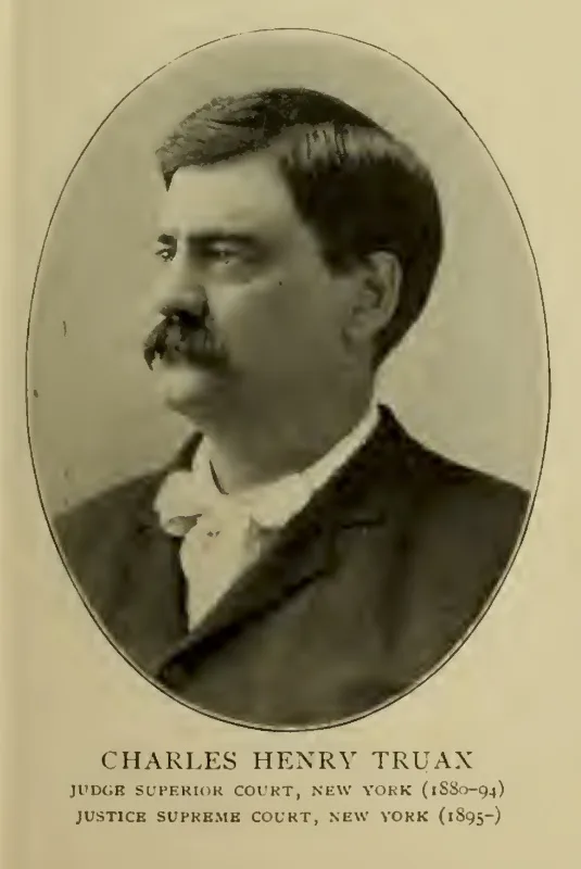 Ritratto ovale d'epoca di Charles Henry Truax, giudice della Superior Court e della Supreme Court di New York