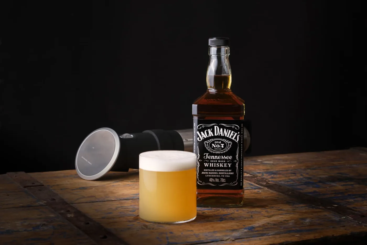Un Whiskey Sour cotto a temperatura controllata in sous vide